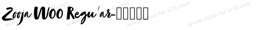 Zooja W00 Regular字体转换